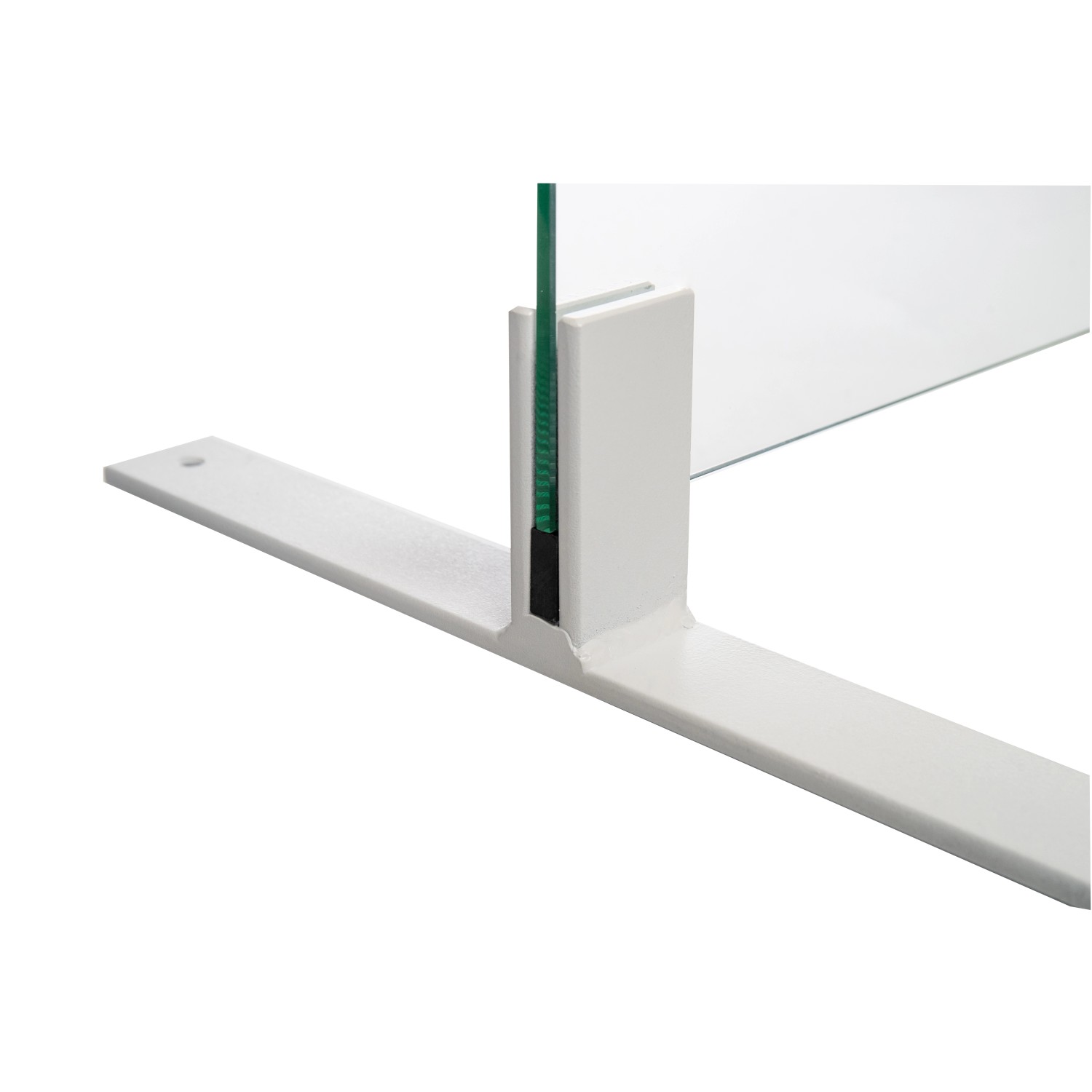 Abstands-Set für Thekenhalter, 8x25 mm, Kunststoff schwarz, zur Erhöhung von Hygieneschutz.