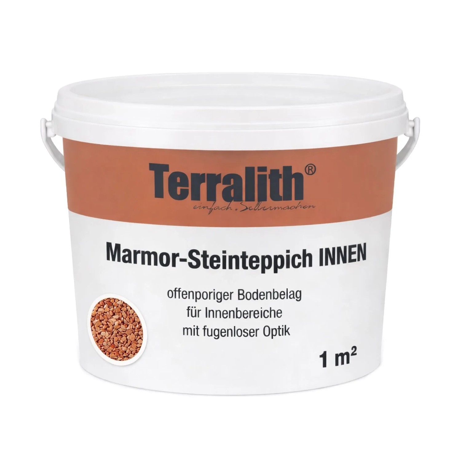 Terralith Marmor Steinteppich Rosso für 1 m² Innen Fein 2-4 mm