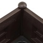 Detailaufnahme: furnicato Garten-Hochbeet Mokka, Kunststoff, 100x43x35 cm. Eckverbindung und Innenansicht.
