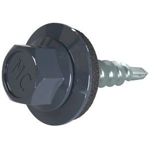 SKÜ Schraube Ø 4,8 mm x 20 mm für Dachbleche, 100 Stück, mit Dichtscheibe und Bohrkopf.