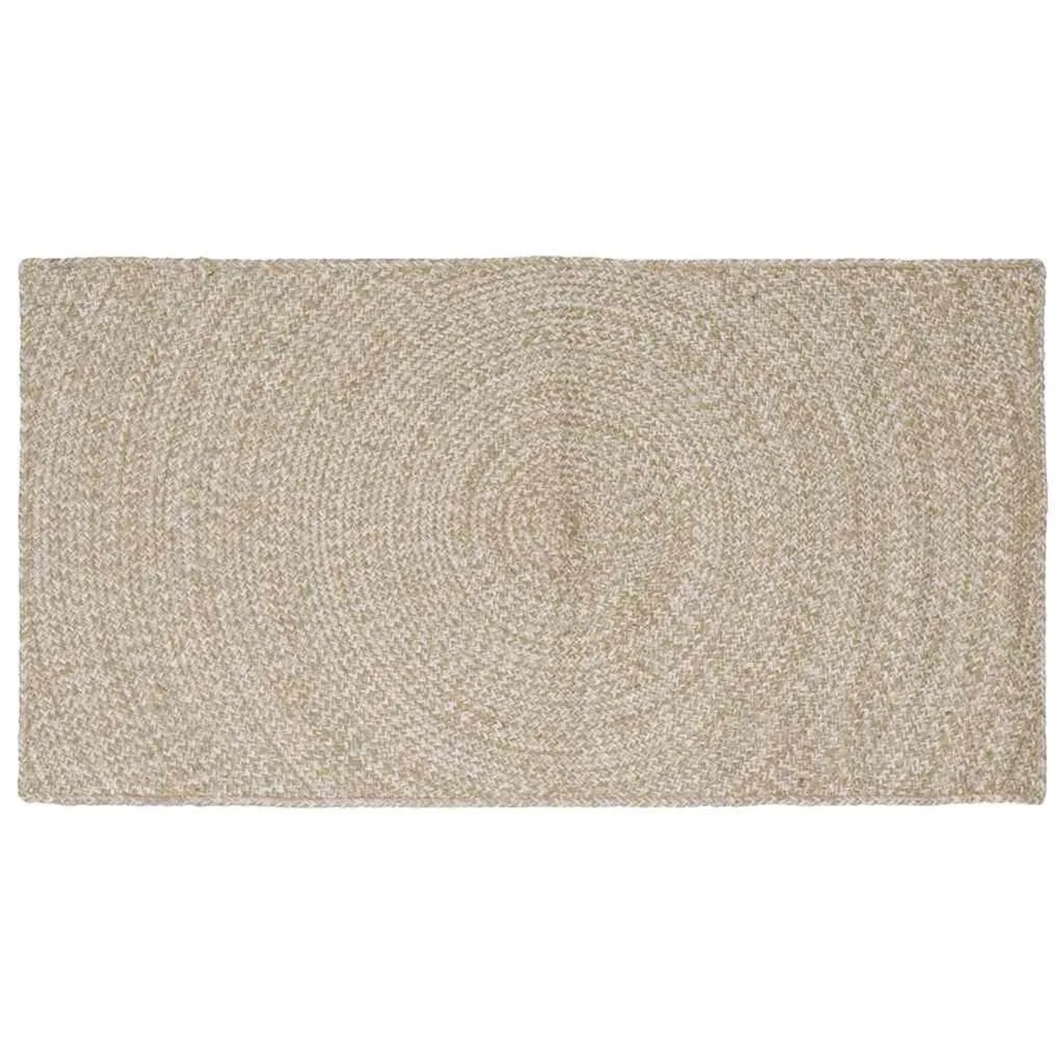 vidaXL Bereichsteppiche Natur und Weiß 80 x 150 cm Jute 42010597