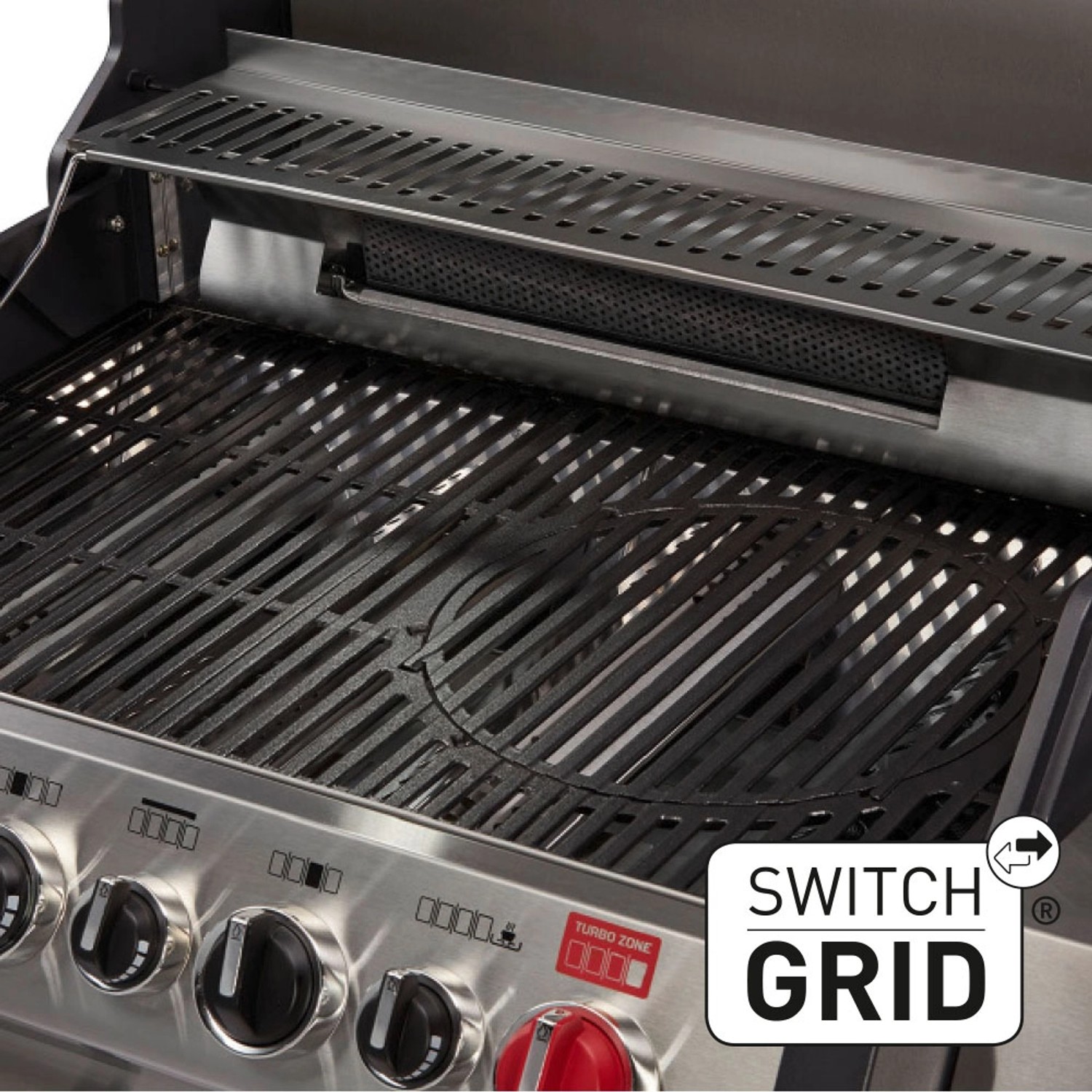 Enders Gasgrill Monroe Pro 4 SIK Turbo: Grillrost mit Switch Grid und Warmhalterost.