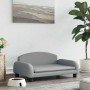 vidaXL Hundebett Hellgrau 70x45x30 cm Stoff 171960_2