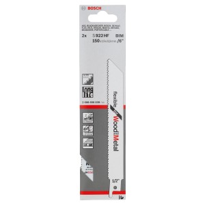 Bosch Säbelsägeblatt S 922 HF für Holz und Metall, 2er-Pack.
