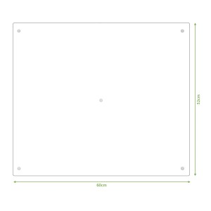 Banjado Herdabdeckplatte Glas 60x52cm, Pusteblumen Motiv, als Schneidebrett nutzbar.