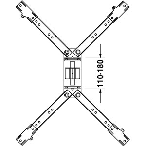 Duravit Duschwannenfuß, höhenverstellbar von 8,5 bis 10,5 cm, für Acryl-Duschwannen bis 1000 mm.