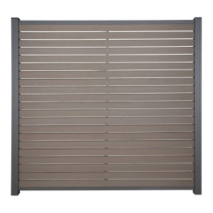 T&J Rhombus Steckzaun Hanö, 21 Lamellen, Schoko Holzstruktur, für den Sichtschutz im Garten.