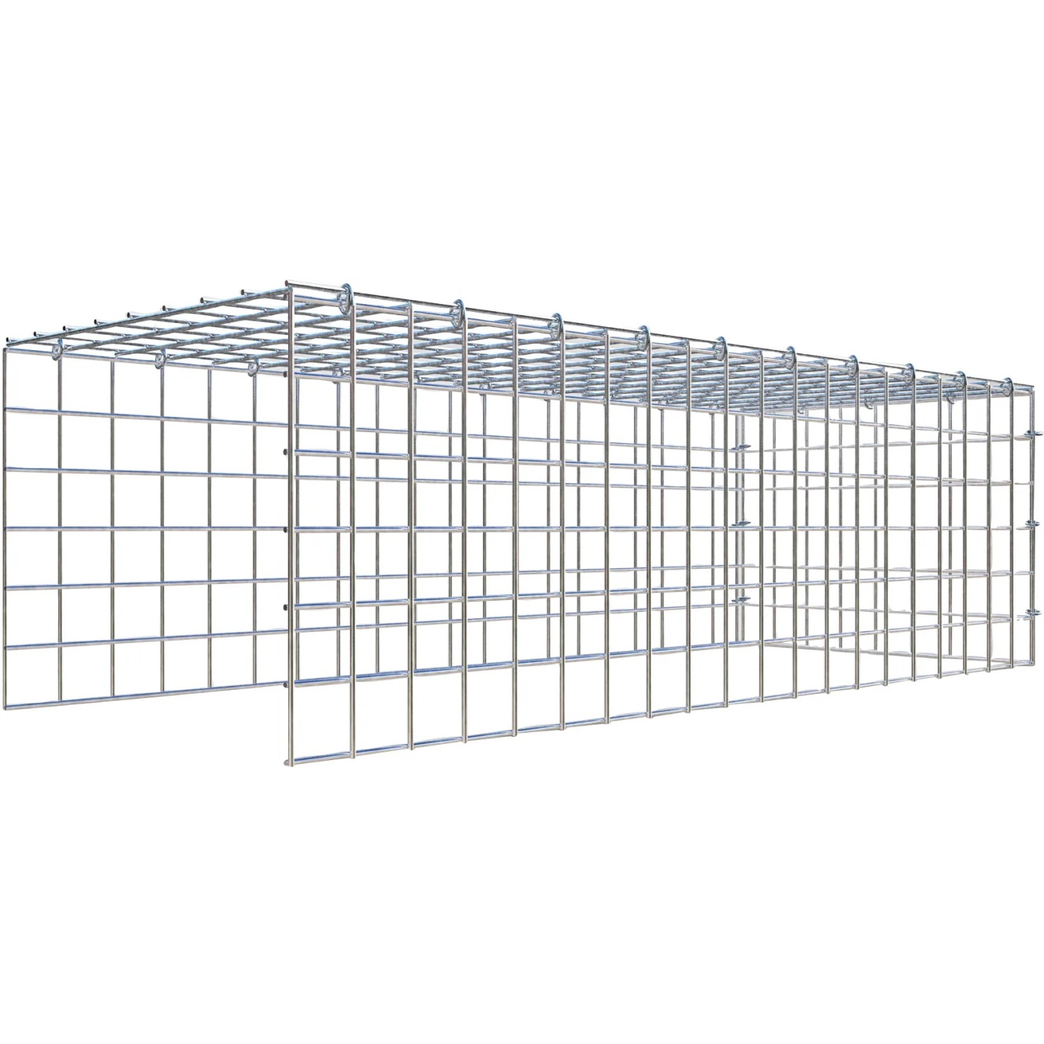 Gabiona C-Ring-Gabione-Anbaukorb Typ 4 30 x 100 x 40 cm Maschenw 5 x 5 cm