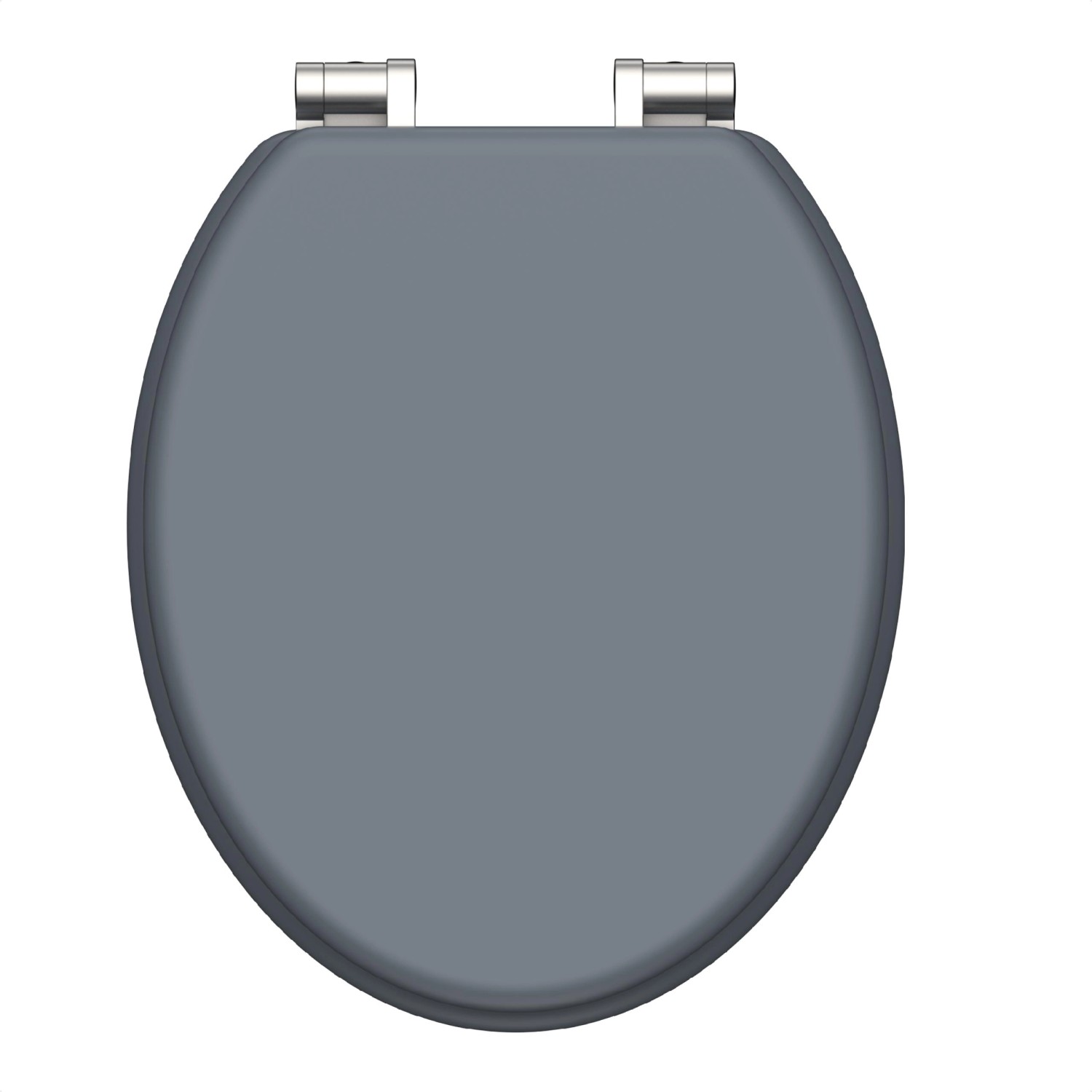 Schütte WC-Sitz MDF Spirit Grey mit Absenkautomatik, graue Klobrille von oben.