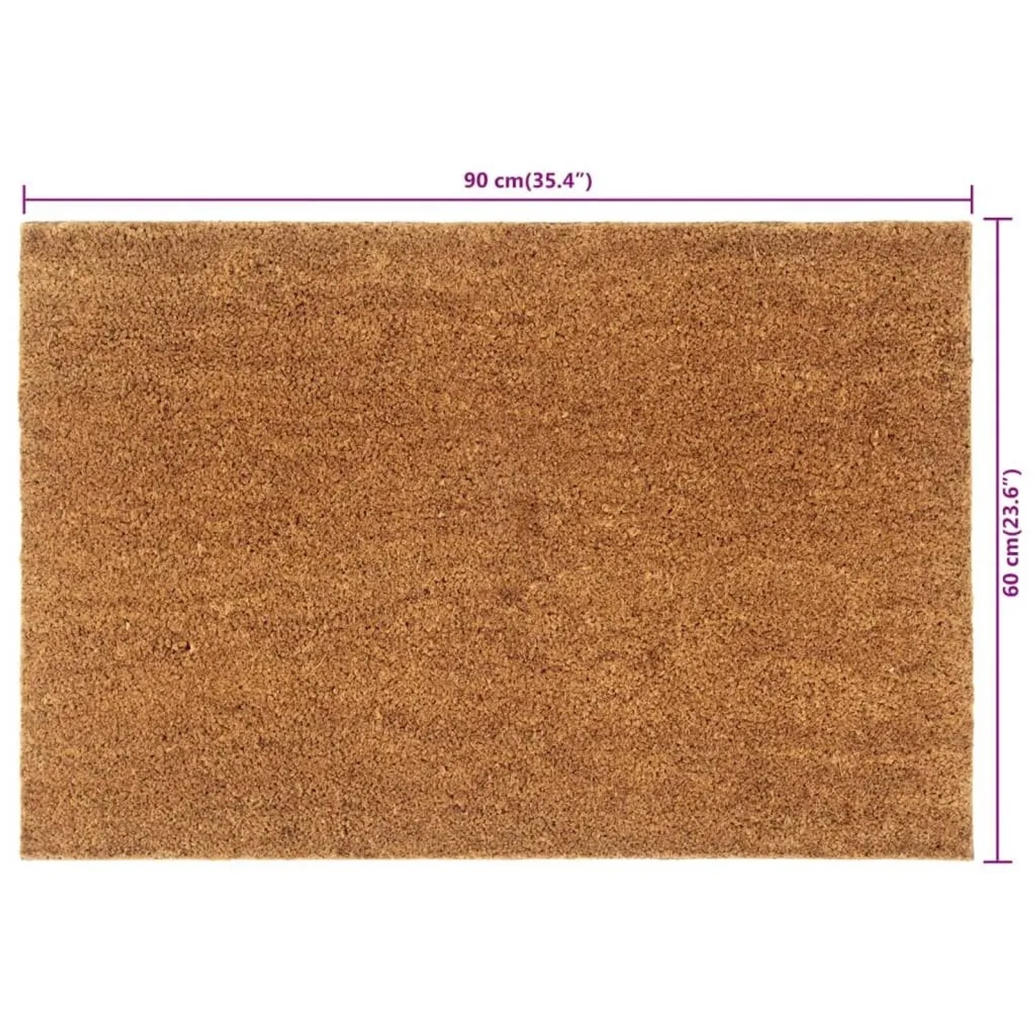 vidaXL Fußmatte Natur 60x90 cm Kokosfaser Getuftet 155563_5