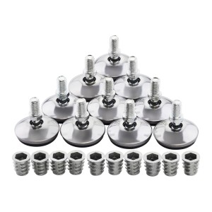 SOTECH 10er Set Verstellfüße MOBILIA Ø33 mm M8x12 Neigbar inkl. Einschraubmuffen