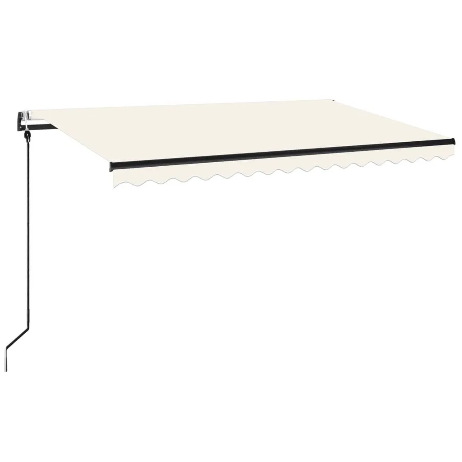 vidaXL Automatische Markise mit LED & Windsensor 400x350 cm Creme 3069192