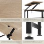 Tectake Schreibtisch Melrose Industrial Style, Eiche Sonoma, Details von Material und Aufbau.