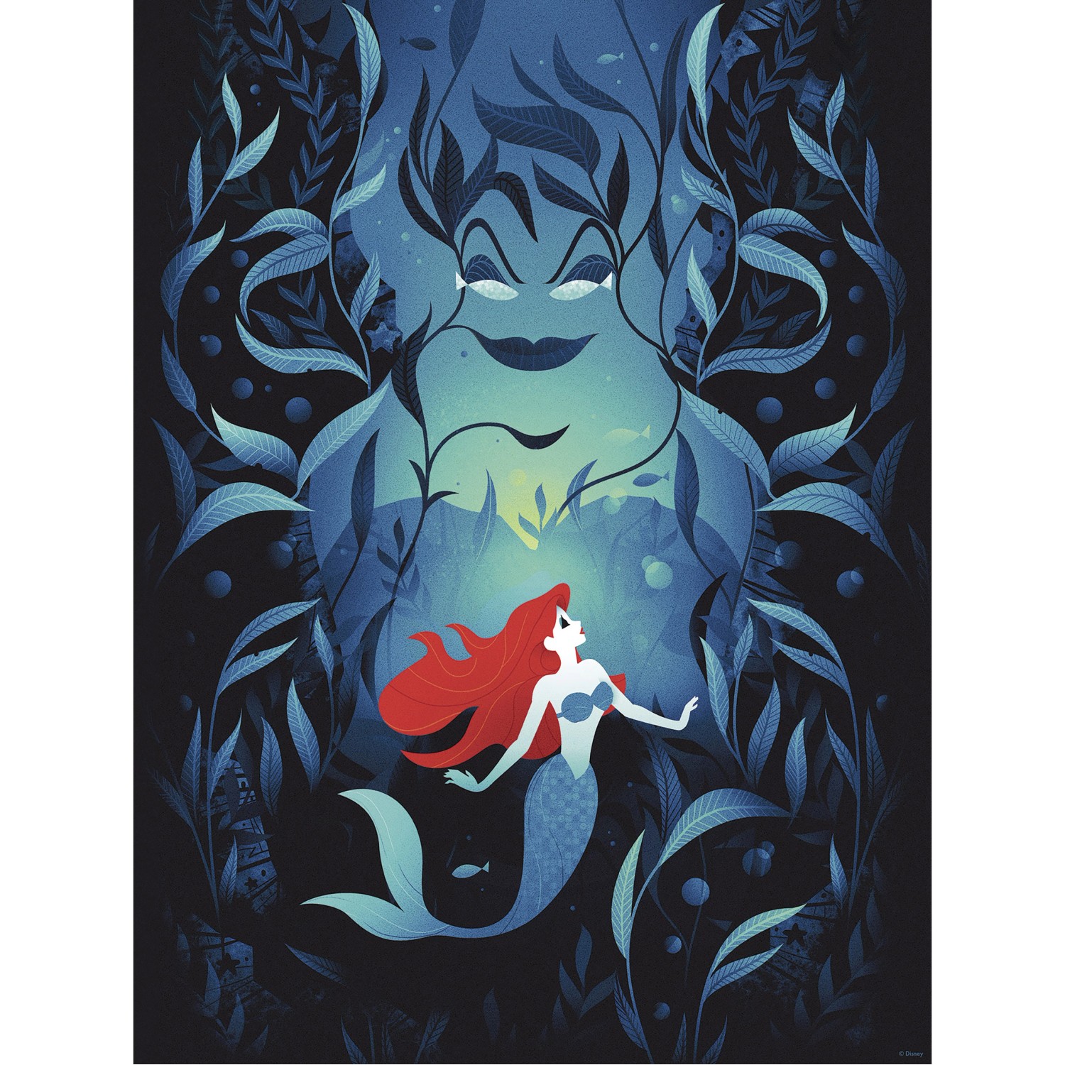 Komar Wandbild Disney Ariel Ursula 30 cm x 40 cm Blau günstig online kaufen