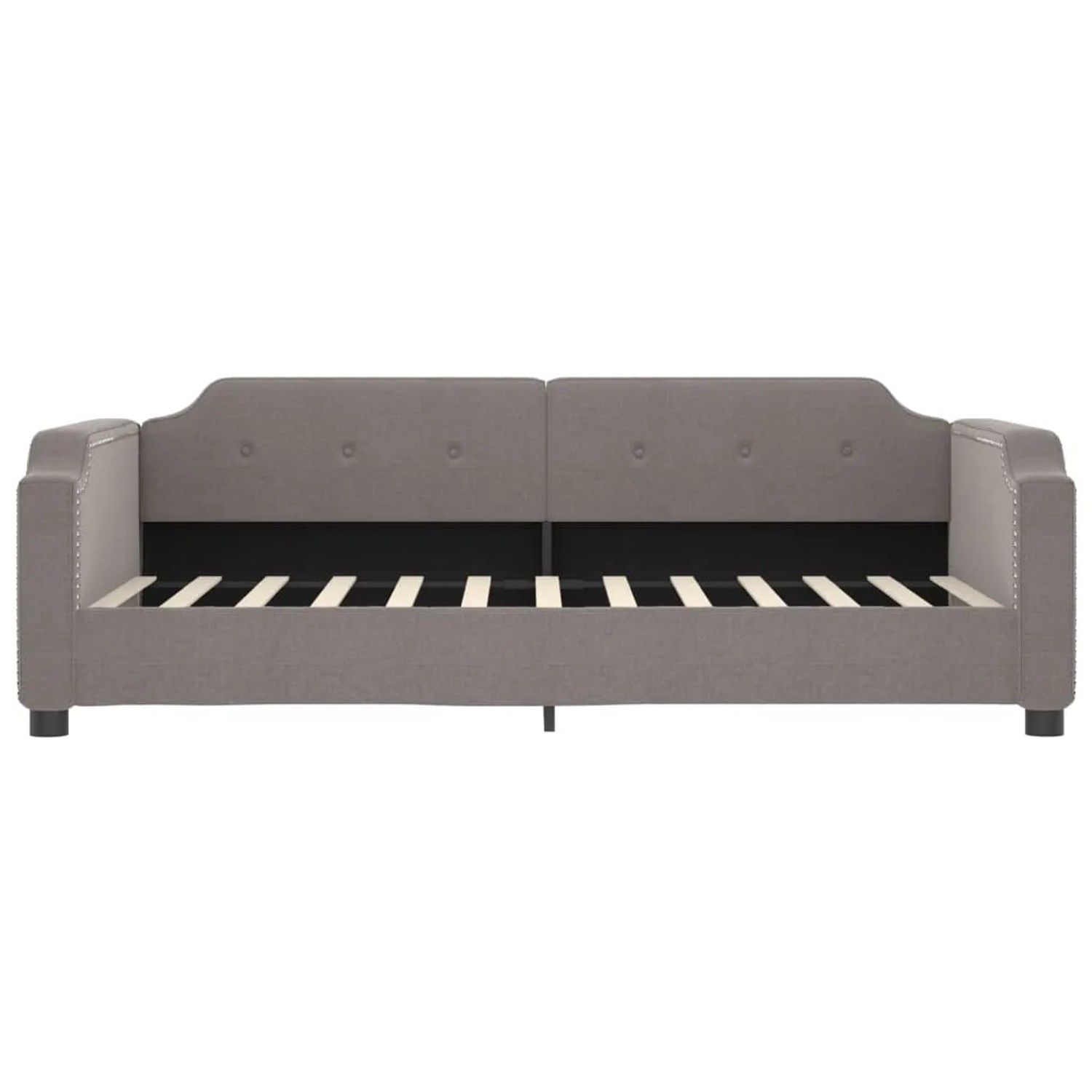 Graues vidaXL Tagesbett/Sofa (80x200 cm) mit Stoffbezug und Lattenrost. Ideal für Gästezimmer.