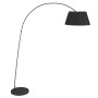 Lindby Stehlampe Bogenleuchte Esti 9624456 Modern in Schwarz aus Textil 1-flammig E27 Wohnzimmerleuchte