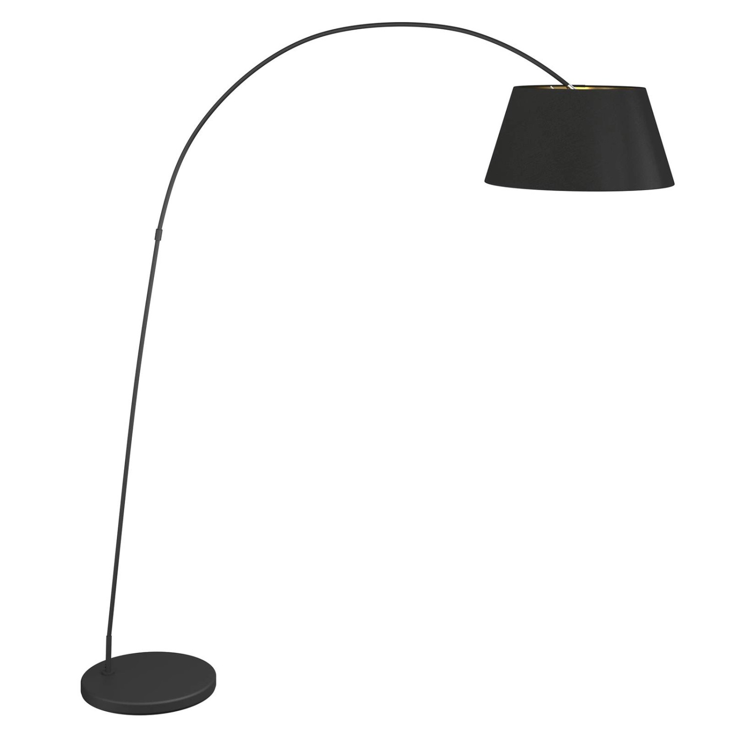 Lindby Stehlampe Bogenleuchte Esti 9624456 Modern in Schwarz aus Textil 1-flammig E27 Wohnzimmerleuchte
