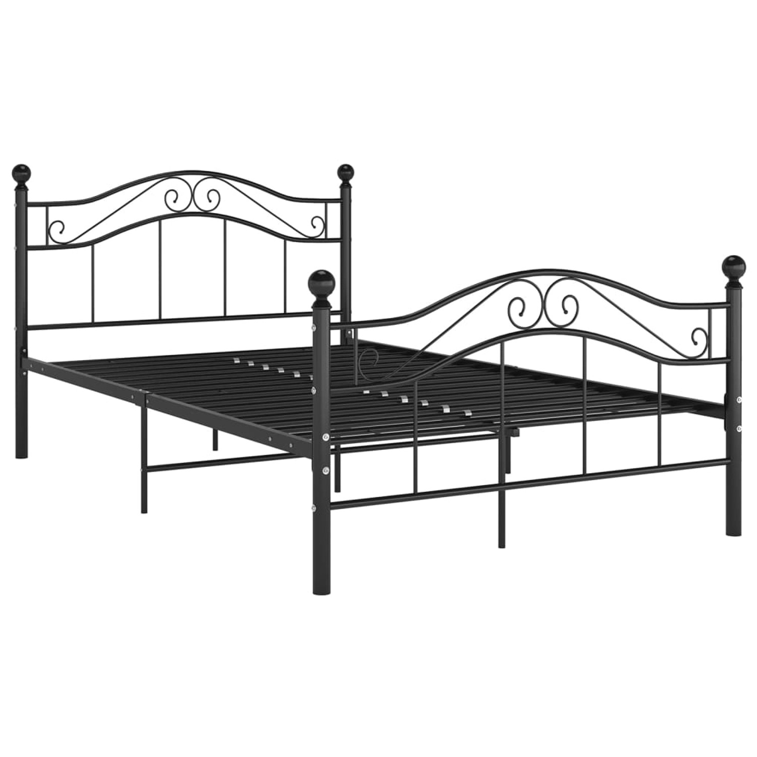 vidaXL Bett Schwarz Metall 120x200 cm Modell 2922498
