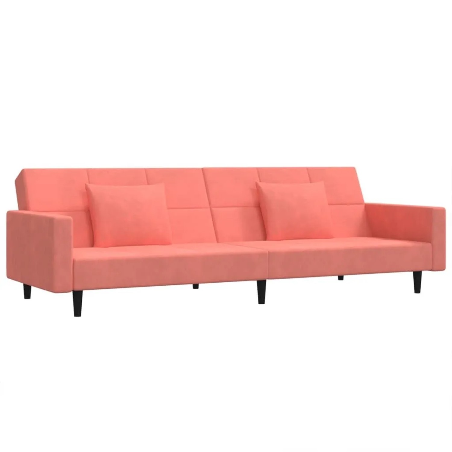 vidaXL Schlafsofa 2-Sitzer mit 2 Kissen Rosa Samt 375819 günstig online kaufen