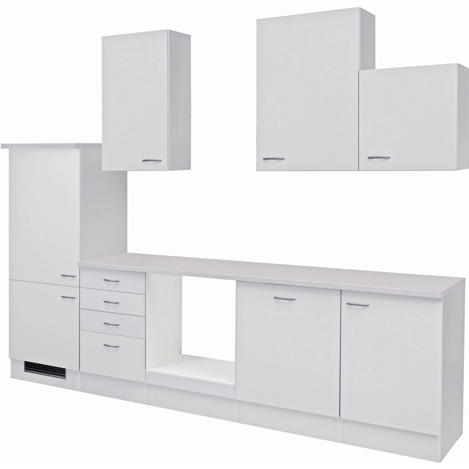Flex-Well Classic Küchenzeile Wito 280 cm ohne E-Geräte Weiß