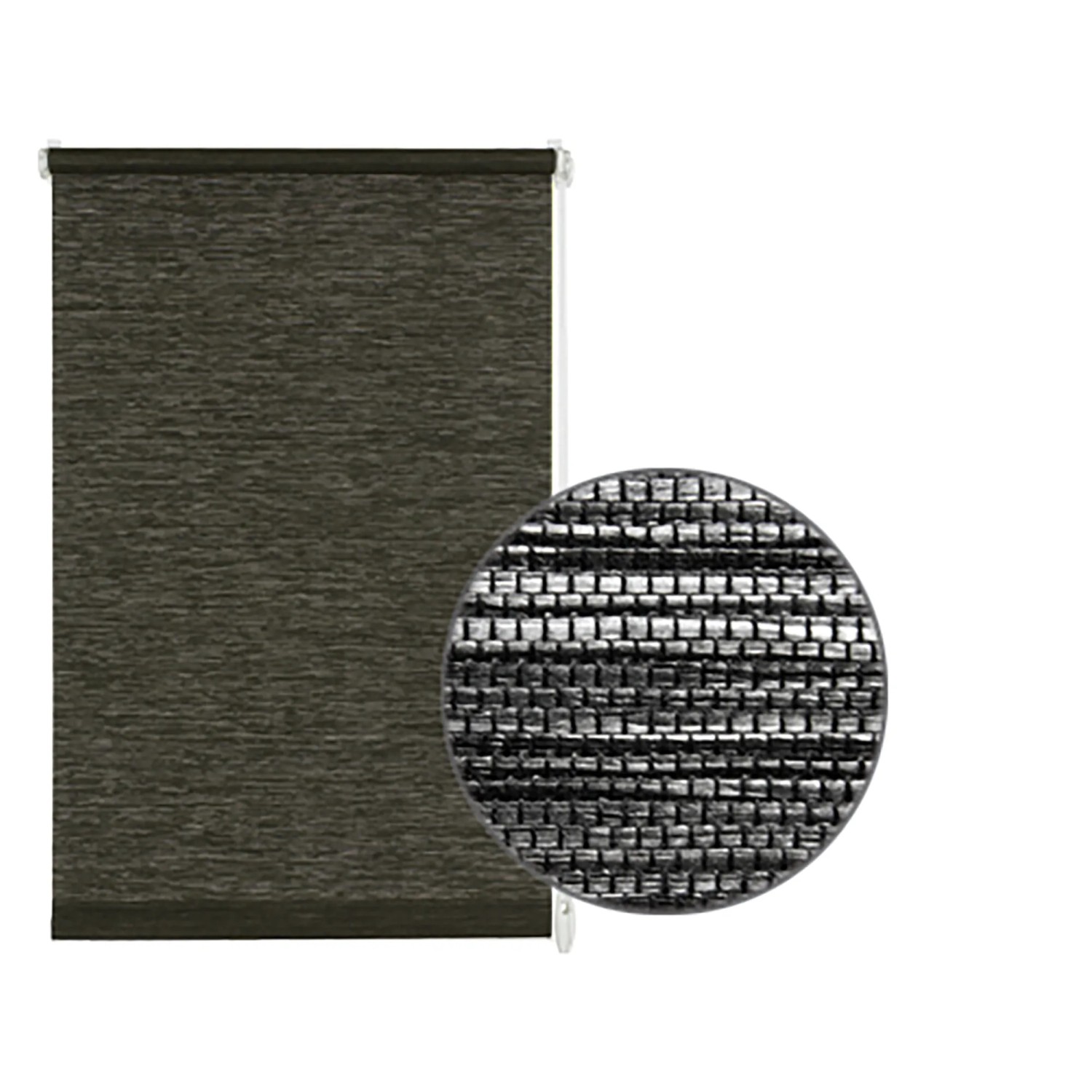 Gardinia EasyFix Rollo Natur, 45x150 cm, schwarz/weiß, lichtdurchlässig mit natürlicher Optik.