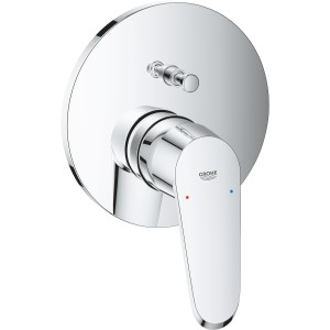 Grohe Eurodisc Einhand-Wannenbatterie in Chrom, Aufputz-Montage.