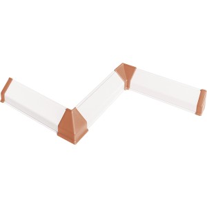 Kaindl Zubehörset für Wandabschlussleiste in Braun, bestehend aus Ecken und Endkappen.