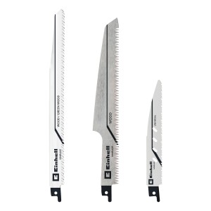 Einhell Sägeblatt-Set, 3-teilig, für Holz und Metall, Zubehör für Universalsägen.