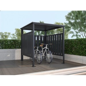 Vente-unique Fahrradbox Coperno Anthrazitgrau 170 cm