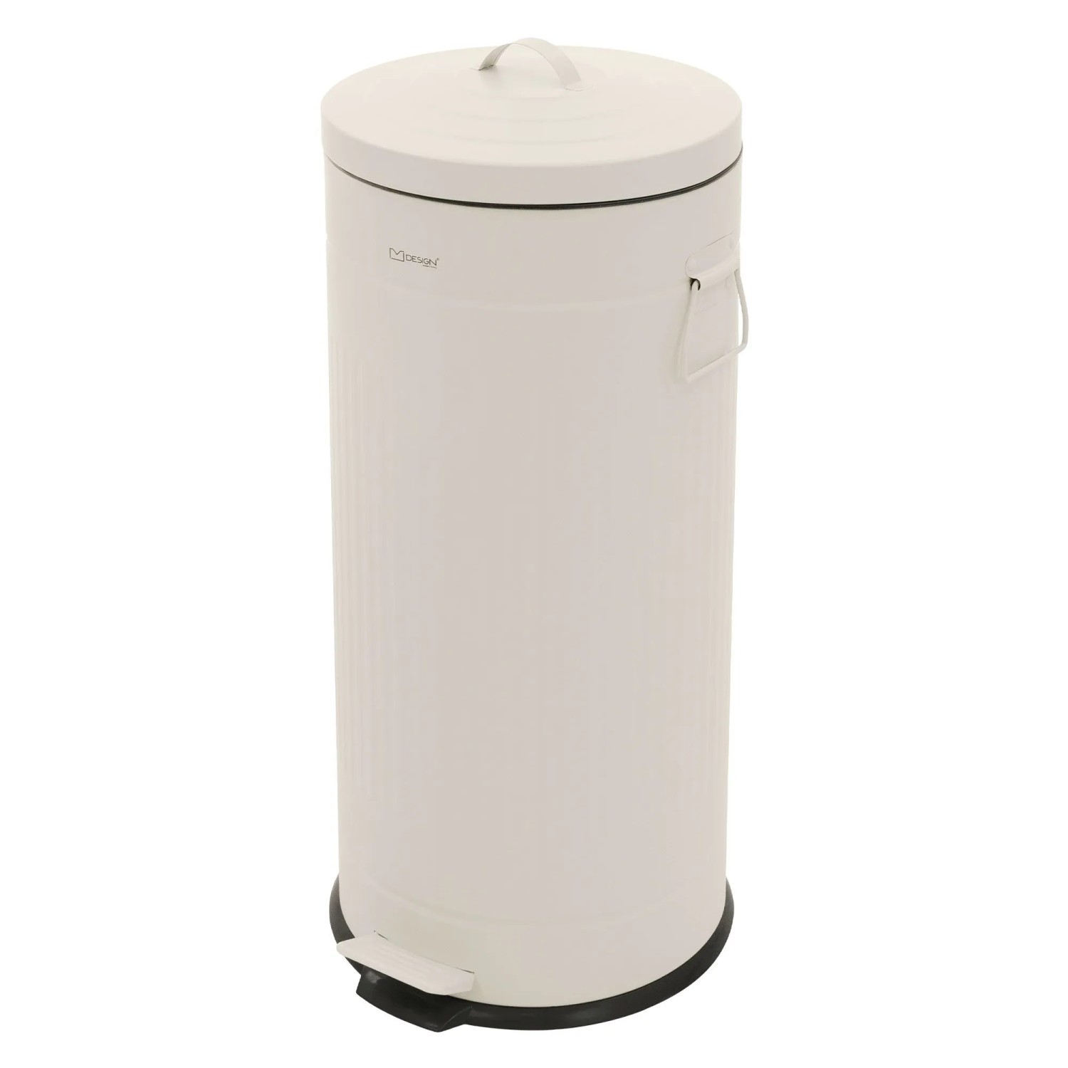 ML-Design Mülleimer Küche 30L Abfalleimer mit Fußpedal & Softclose-Deckel Beige aus Stahl