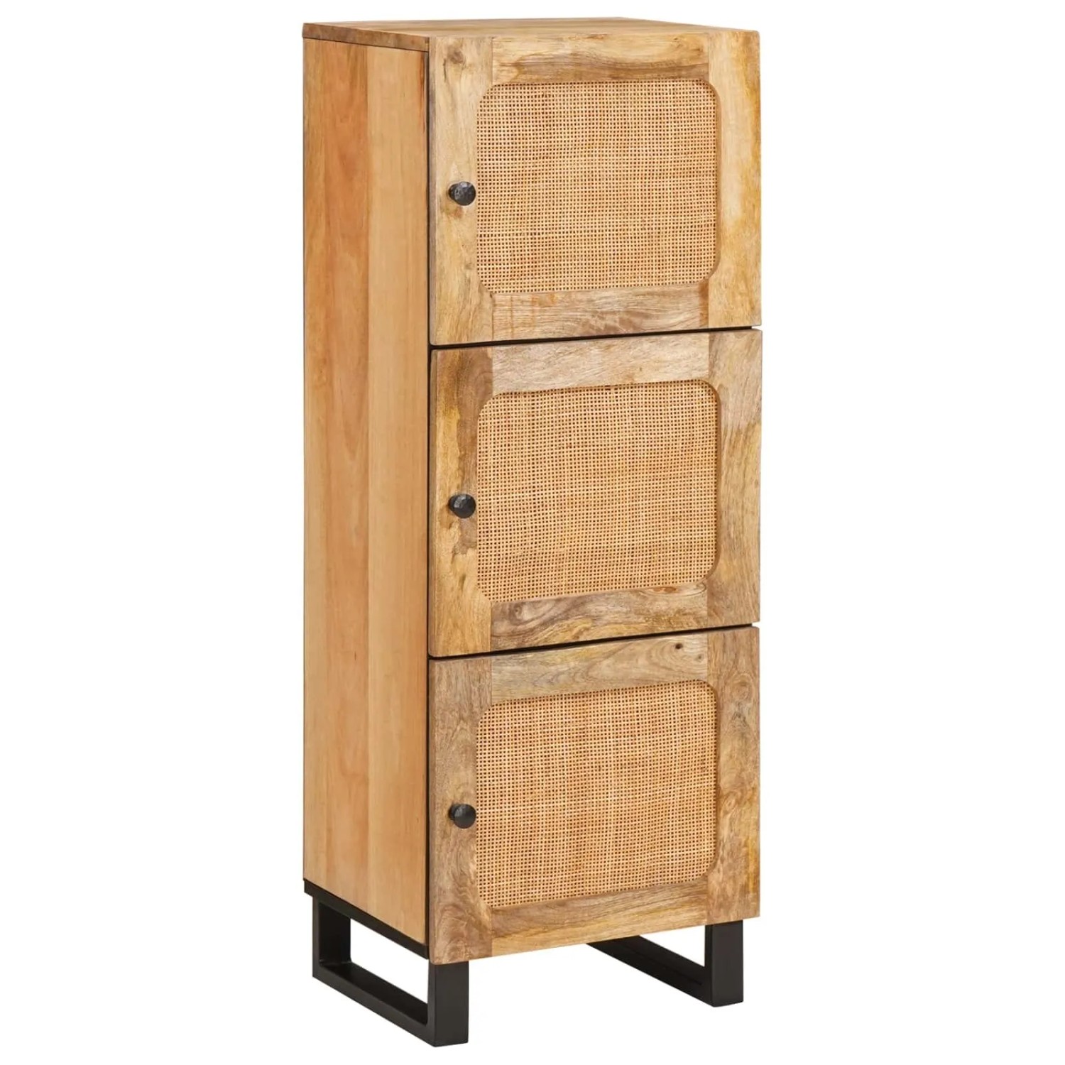 vidaXL Highboard mit Speicher Braun 90 x 33 x 75 cm Massivholz Mango 4018073