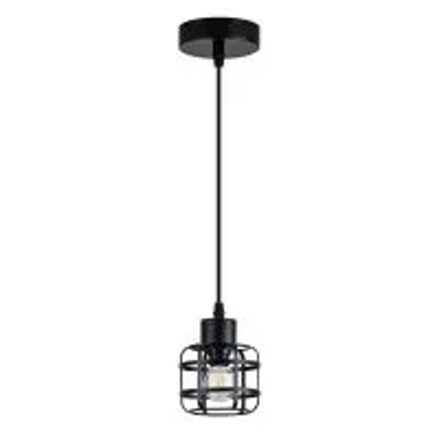 NETTLIFE Pendelleuchte aus Metall L140cm Schwarz 3000K 1 Flammig
