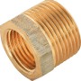 Gewinde-Reduzierstück aus Rotguss, 18,6 mm auf 26,4 mm, für Sanitär- und Heizungsanlagen.