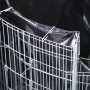 Detailaufnahme der Bellissa Gabionen-Kräuterspirale mit Trennfolie.