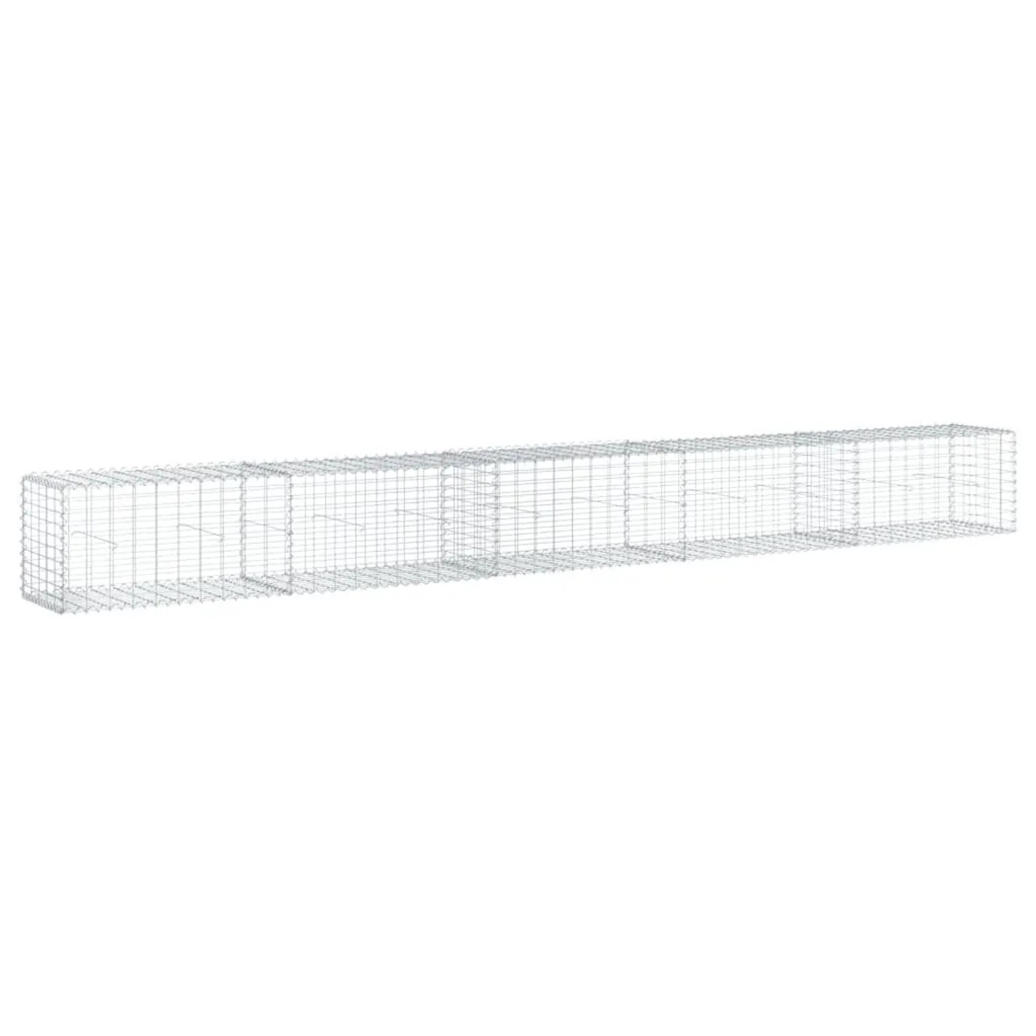 vidaXL Gabione mit Deckel 500x50x50 cm Verzinktes Eisen 3295136