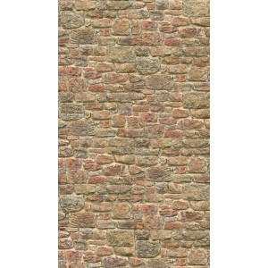 Livingwalls Fototapete in Steinoptik, orange, rot und braun, 159x280 cm.