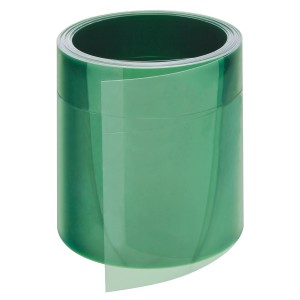 Gerollter, grüner Schneckenzaun (14 m) aus PET, transluzent und UV-beständig.