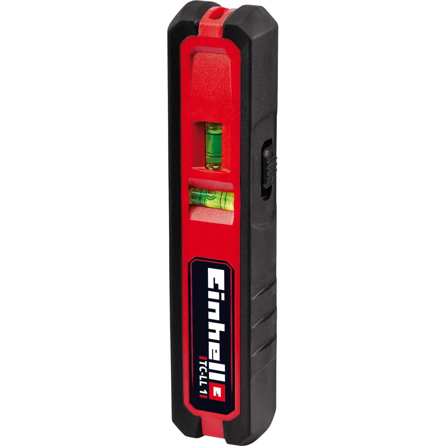 Einhell TC-LL 1 Lasernivelliergerät in Rot/Schwarz mit integrierten Libellen.