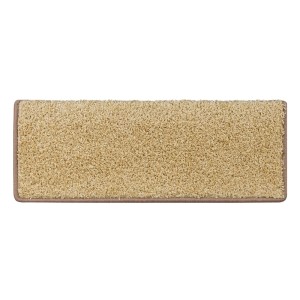 Beige Shaggy Stufenmatte Sphinx, 23,5x65 cm, rechteckig, Hochflor für Treppen.