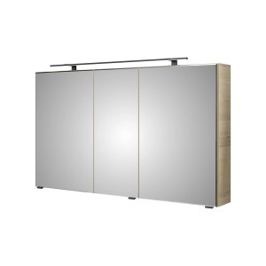 Pelipal Spiegelschrank Quantum 07, 120 cm breit, Polar Pinie quer mit LED-Leuchte.