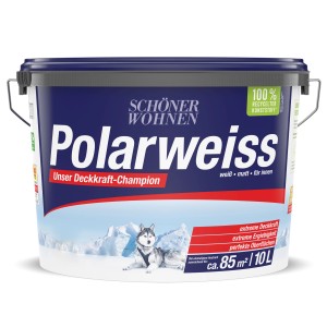 Eimer Schöner Wohnen Polarweiss, matte Innenfarbe für Wände, 10 l.