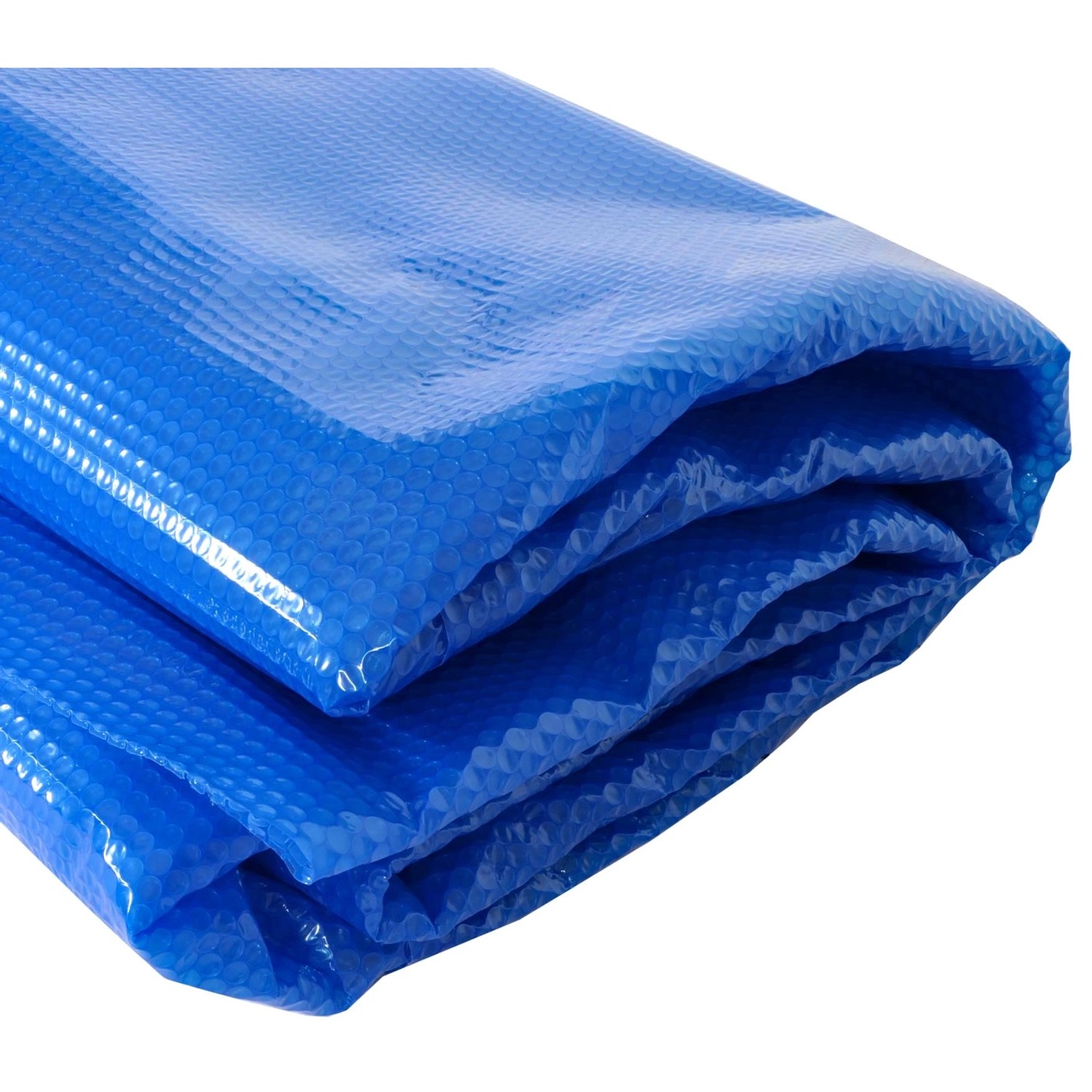 Blaue MCW Pool Abdeckung, 400µm, rund, 4,88m. Solarplane für Pools.