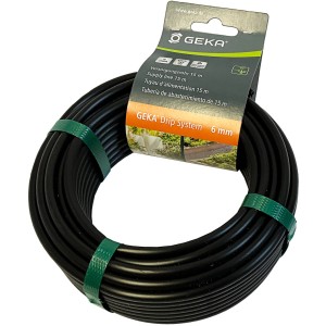 Geka Drip Versorgungsrohr, 6 mm Durchmesser, 15 m Rolle für Micro-Drip-Systeme.