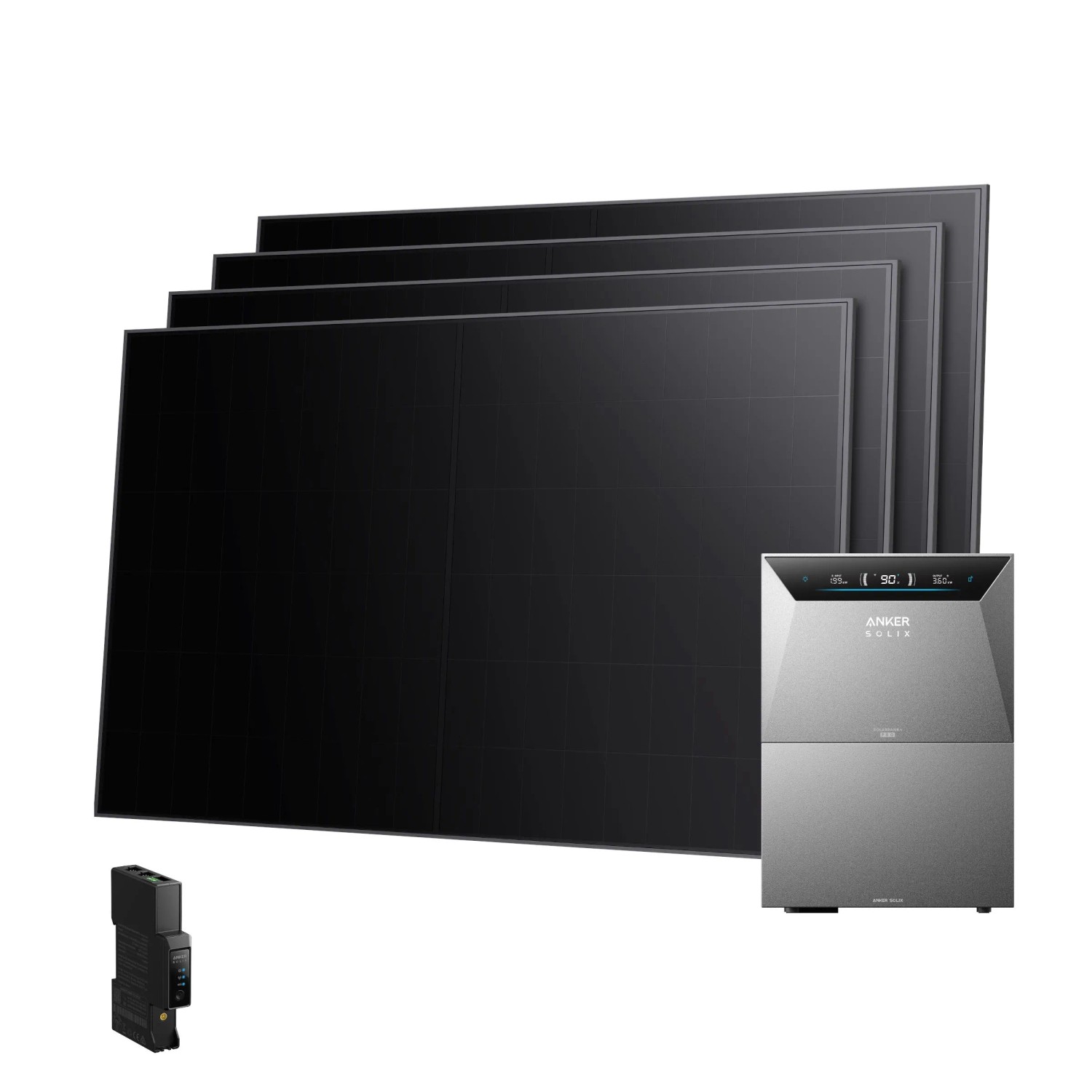 Anker SOLIX Balkonkraftwerk 4×480 Wp mit Solarbank 4 E5000 Pro, BP5000 Erweiterungsakku und Smart Meter Gen 2