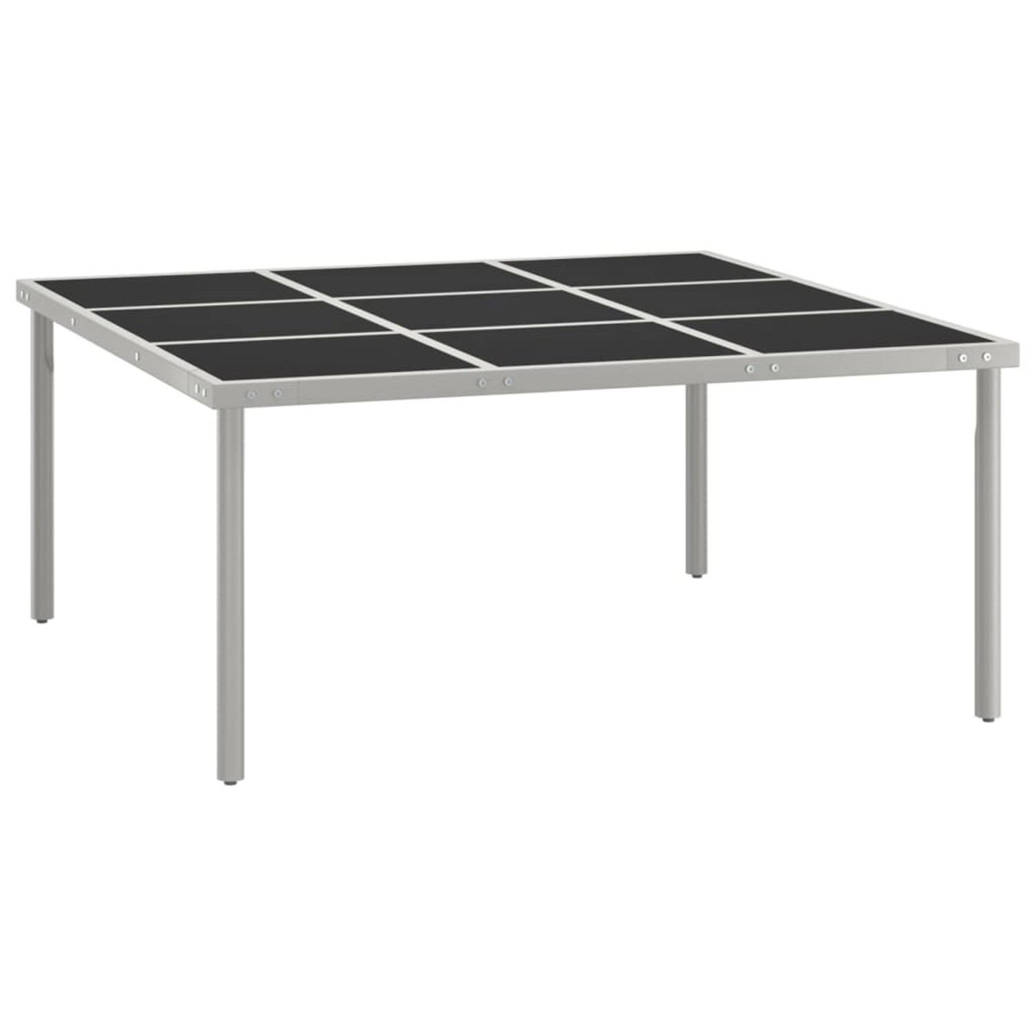 vidaXL Garten-Esstisch 170x170x74,5 cm Glas und Stahl 313084 günstig online kaufen
