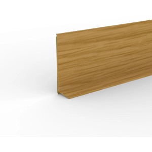 Selbstklebende Weichsockelleiste in Eiche, 15x50x5000 mm, für einfache Montage.