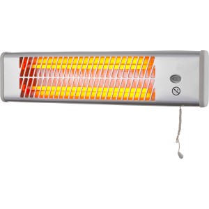 Quartz-Wandheizstrahler 1200W, elektrische Heizung mit Zugschalter für Wandmontage.