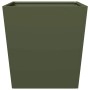 vidaXL Pflanzkübel 2 Stk Olivgrün 50x50x50 cm Stahl 851073_6
