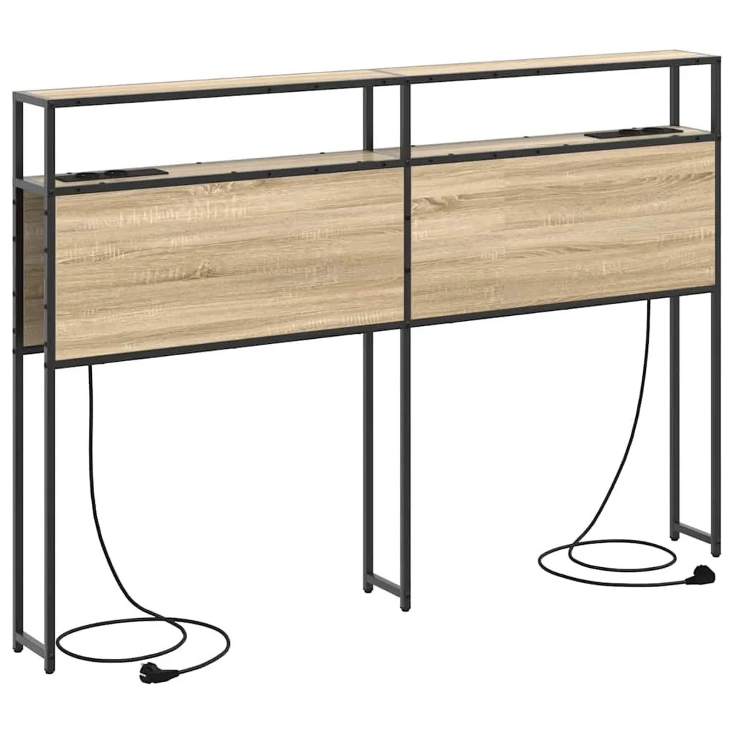 vidaXL Stauraum-Kopfteil mit Regal Sonoma-Eiche 150 cm Holzwerkstoff 859756 günstig online kaufen