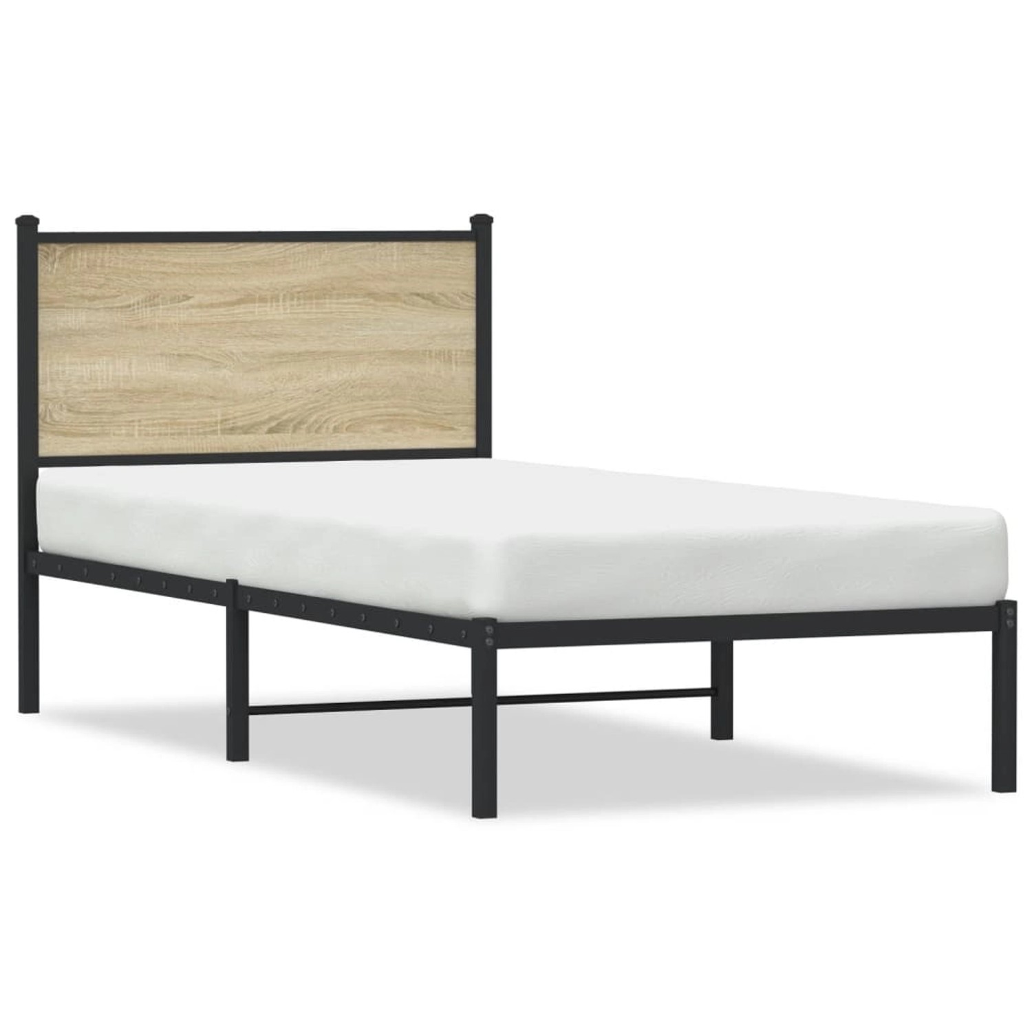 vidaXL Metallbett ohne Matratze Sonoma-Eiche 80x200 cm 4007707 günstig online kaufen